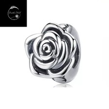 Sterling Silver 925 Charm Rose