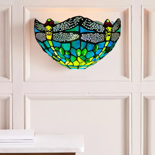 Tiffany style dragonfly wall - tiffany,