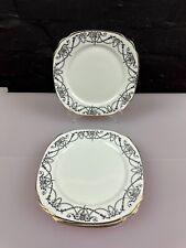 6 x Vintage Windsor Bone China Square Tea / Side Plates 15.5 cm Wide Set