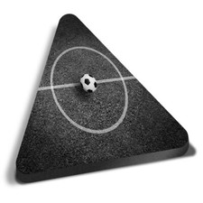 Triangle MDF Magnets - BW - Football Pitch Soccer Ball Sports Game #41361