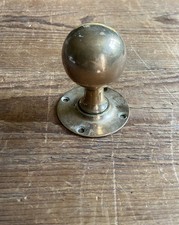 Old Brass/Bronze Single Door Handle - Pulls And Turns Freely