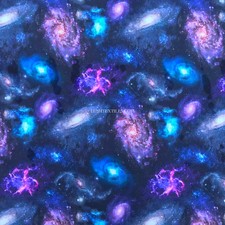 Planets 100% COTTON Scifi Cosmos Galaxy Space Theme Digital Fabric, 140cm Wide