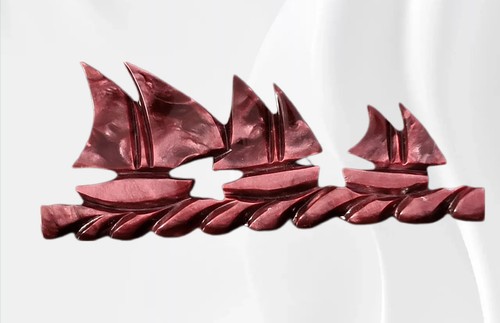 Vintage 1940s marbled - marbled, lucite