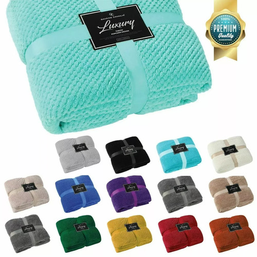 Popcorn waffle luxury blanket - waffle,