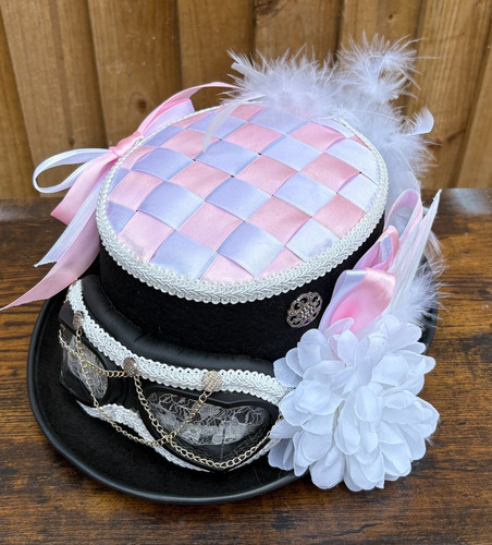 Black pink white - black, top