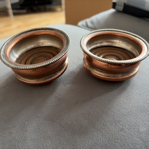 Pair antique brass turned - pair,