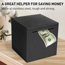 Black Metal Piggy Bank Only In