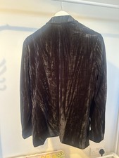 Bimba Y Lola Women's Velvet Suit Jacket UK 12 Black Long Sleeve