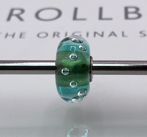 Trollbeads green bubble bead - green,