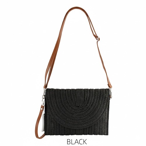 Ladies straw clutch crossbody - straw,