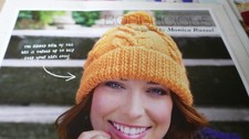Knitting Pattern For Lady's  Cabled Bobble Hat  In Aran
