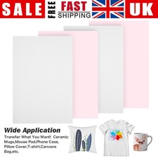 NEW A4 Iron on T Shirt Transfer Paper for Light & Dark Fabric Heat Press Printer