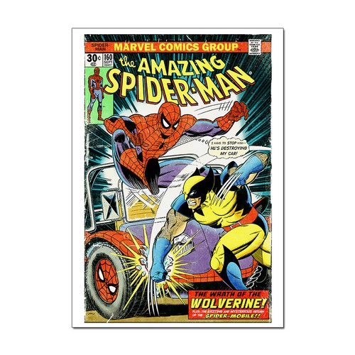 Retro spider man comic - comic, book