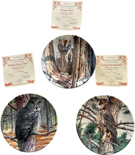 Danbury mint majesty owls - of,