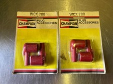 Set of 4 Genuine Champion Red Spark Plug Caps WCX 700 Classic NOS Car Motorcycle