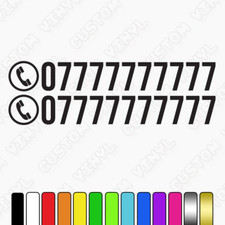 custom phone number sticker