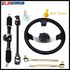 Steering Wheel For 110cc Go Kart Assembly Full Steel Gear Rack Pinion Set