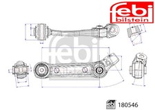 FRONT RIGHT CONTROL ARM TRAILING ARM MOUNTING 180546 FEBI BILSTEIN I