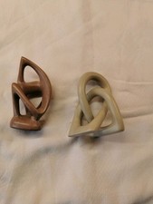 Pair of abstract soapstone