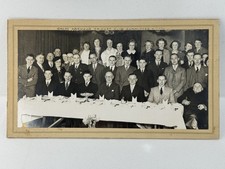 Great Harwood Cricket Club Committee Photo 1940s Black And White Mounted On Card