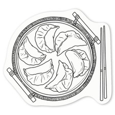 'Dumplings & Chopsticks' Decal Stickers (DW040503)
