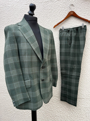 Vintage 1970 green tartan - 1970's,