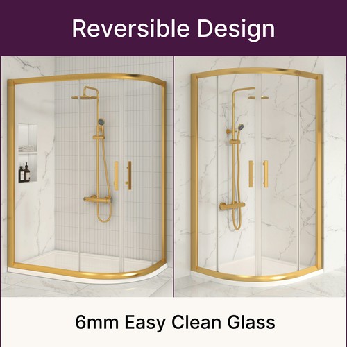Brass quadrant offset shower - quadrant,
