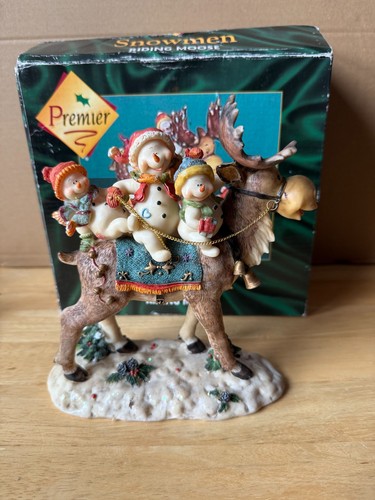 Vintage premier snowmen riding - snowmen,