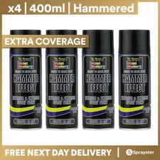 4 x Black Hammer Effect Spray