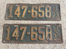 RARE ‘PAIR’  CLASSIC CAR  LICENSE PLATE 1923 -Model T, Veteran, Vintage VSCC/VCC