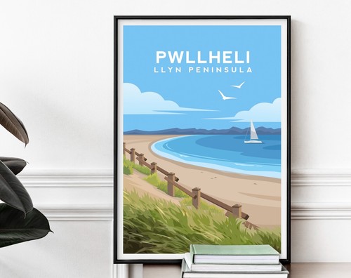 Pwllheli art print north - pwllheli,