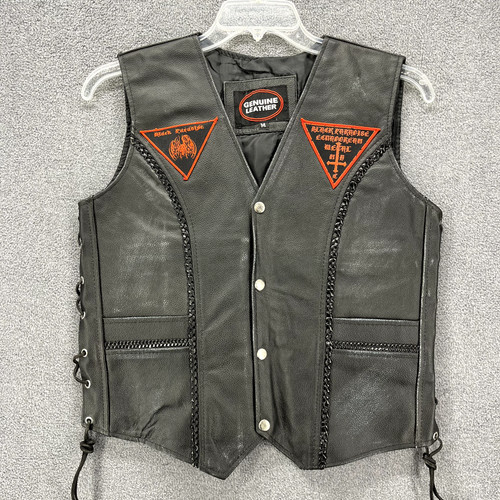 Black paradise motorcycle vest - black,