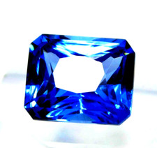 Blue Tanzanite 8-10 CT AAA+ Certified Loose Gemstone Radiant Cut Hal