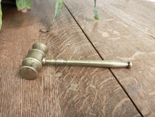 Gavel Brass Antique 18cm Long 
