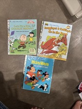 3 Little Golden BooksCharlie Brown ~ Mickey Mouse ~ Snugglepot & Cuddlepie