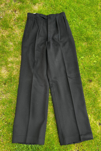 1950 black wool button - button, fly