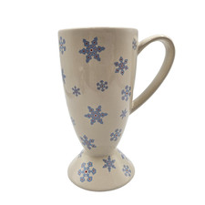 Whittard Of Chelsea Snowflake Hot Chocolate Coffee Latte Tea Mug Cream Blue 16cm