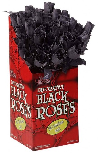 Long stemmed black roses - long,