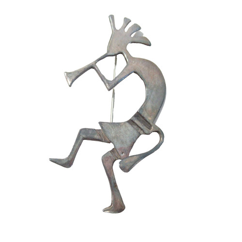 Sterling silver brooch pin - sterling,