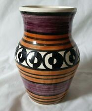 isle of wight  studio pottery vase 30s to50s colourful