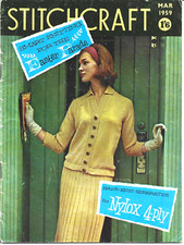 Vintage Stitchcraft magazine March 1959 knitting patterns crafts