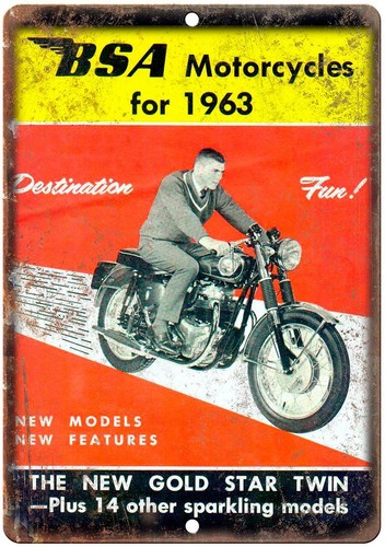 Bsa motorcycle 1963 gold - bsa,
