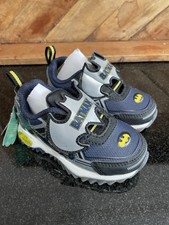 BATMAN Kids Toddler Light Up Sneakers With Strap Closure Shoe For Kids Size 6T