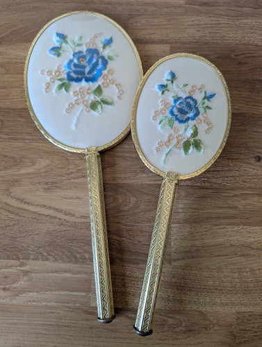 Vintage embroidered blue - embroidered,