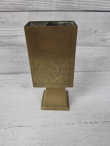 Vintage brass match box holder - brass,