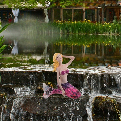 Mermaid yard decoration - mermaid,