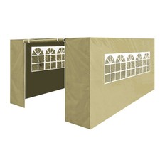 Dellonda Premium Gazebo Marquee Side Walls Doors Windows Panel 3 x 4.5m Beige A