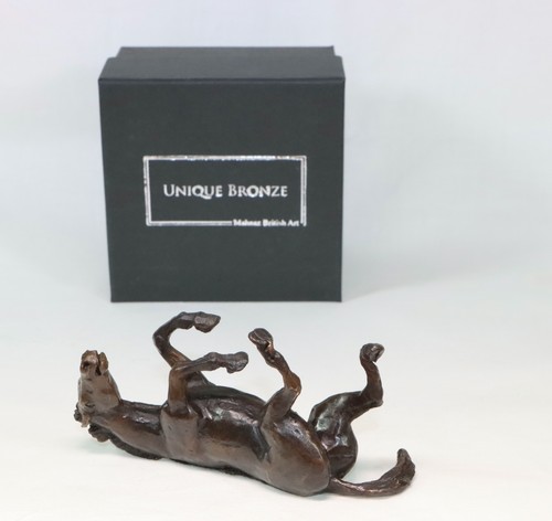 Rolling horse solid bronze - horse,