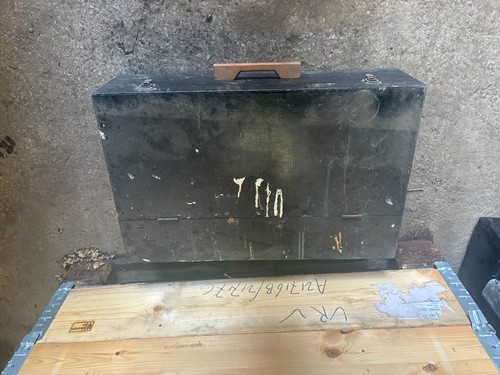 Vintage wooden tool chest - wooden,
