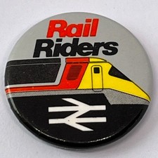 Rail Riders Vintage Pin Badge British Railway Trains Transport Rail Travel